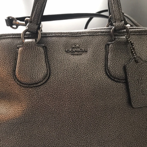 Gently used metallic Coach Bag - Picture 2 of 5